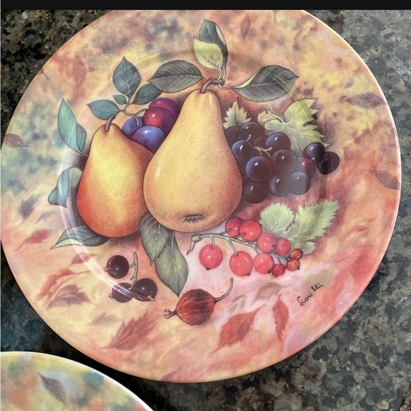 Set of 3 French Porcelain 7" Plates - Picture 4 of 5